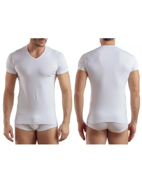 Enrico Coveri - ART. ET1001 - Maglia a V in cotone elasticizzato