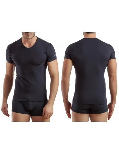 Enrico Coveri - ART. ET1001 - Maglia a V in cotone elasticizzato