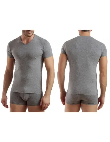 Enrico Coveri - ART. ET1001 - Maglia a V in cotone elasticizzato