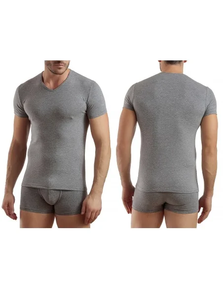 Enrico Coveri - ART. ET1001 - Maglia a V in cotone elasticizzato