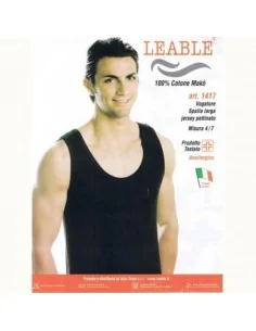 Leable - ART. 1417 - Canotta spalla larga in cotone makò