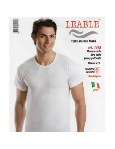 Leable - ART. 1418 - Maglia mezza manica in cotone makò