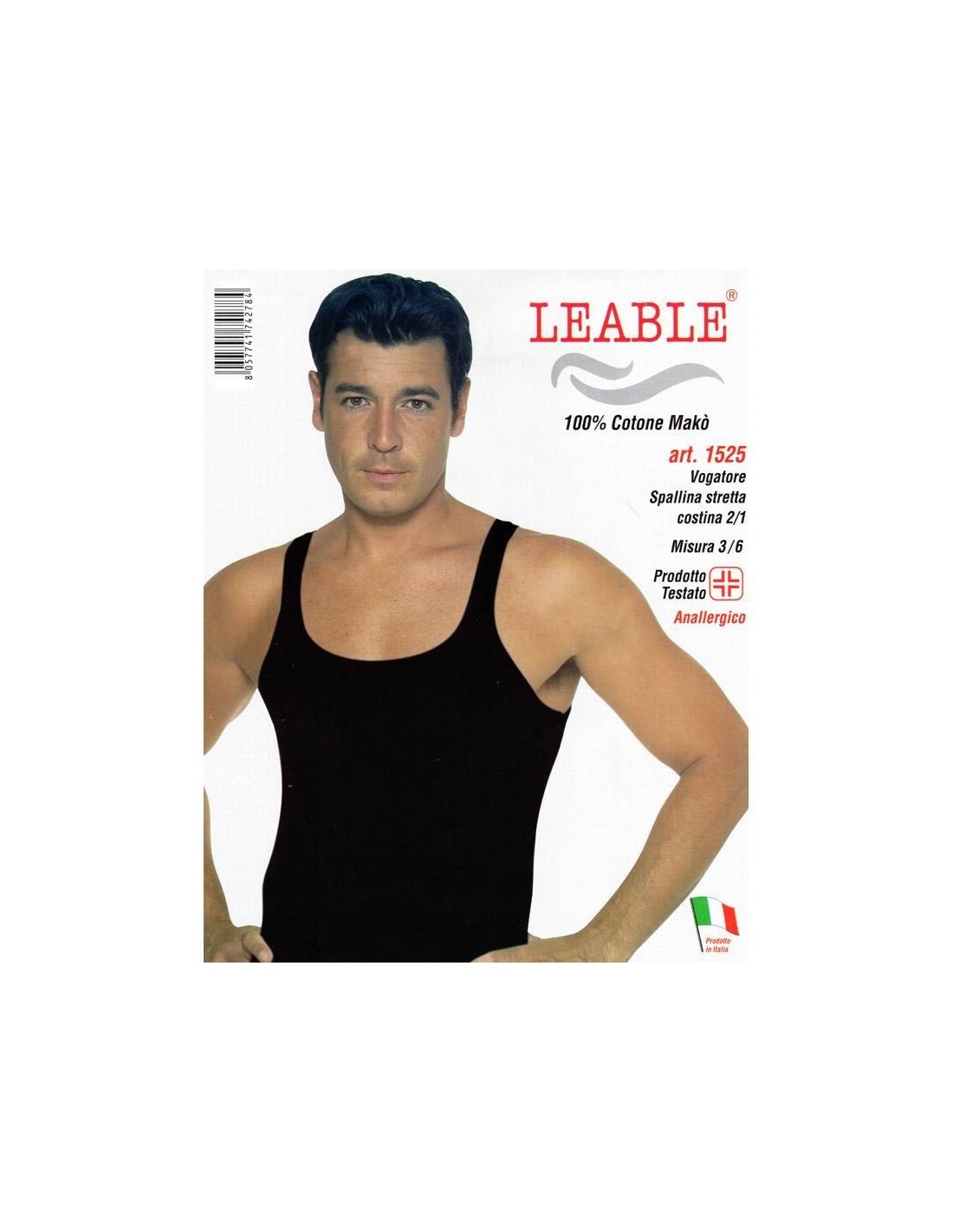 Canotta Uomo RAGNO SPORT, Spalla Larga, Puro Cotone Con Stampa – Comoda E Traspirante Per Lo Sport