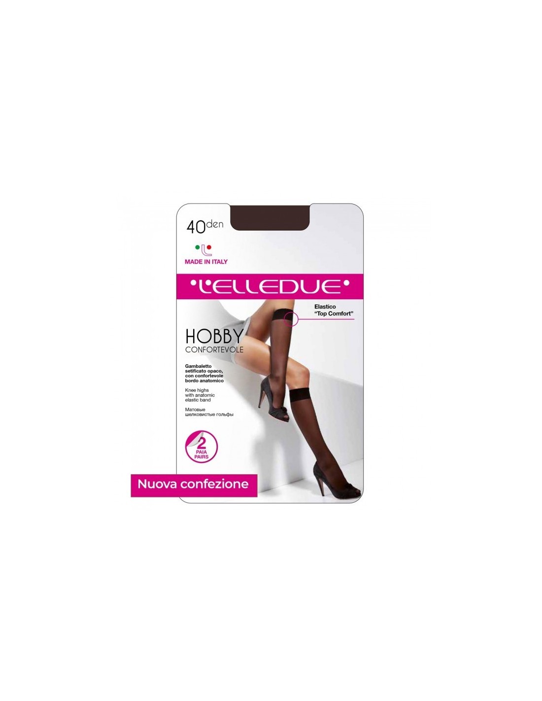 L Elledue Hobby 40 Denari Gambaletto Setificato Opaco Elasticizzato