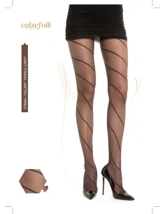 CalzeFolli - CFA040 - Collant SPIRALE LUREX