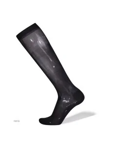 OXFORD - Calze Lunghe Uomo, a Maglia Lisica, in Chiffon di Seta Pura