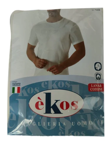 èKos - ART. 1022 - Maglia mezza manica in lana & cotone