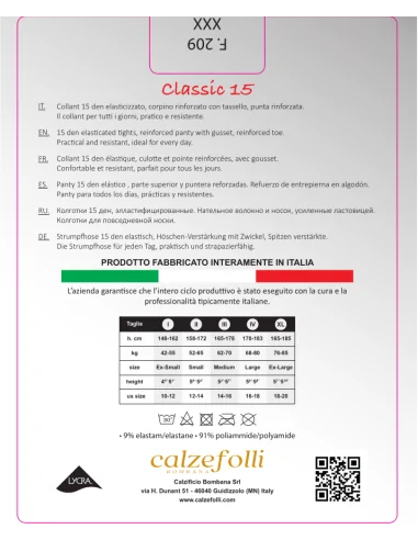CalzeFolli - Classic 15 - Collant