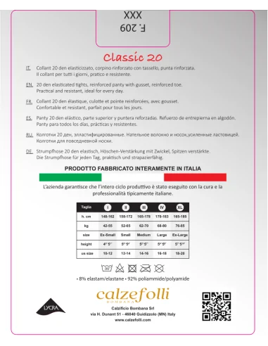 CalzeFolli - Classic 20 - Collant