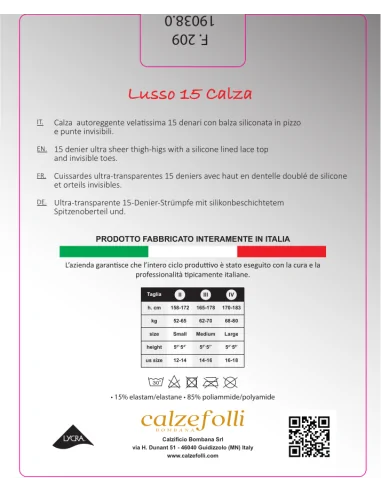 CalzeFolli - Lusso 15 - Autoreggente