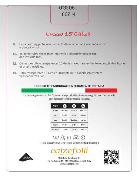 CalzeFolli - Lusso 15 - Autoreggente CalzeFolli - Lusso 15 - Autoreggente