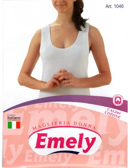 Emely - ART. 1046 - Canotta con spallina larga in caldo cotone Emely - ART. 1046 - Canotta con spallina larga in caldo cotone