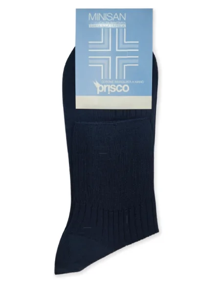 Prisco - MINISAN - Calza sanitaria corta a costine rimagliata a mano (scatola da 6 paia)