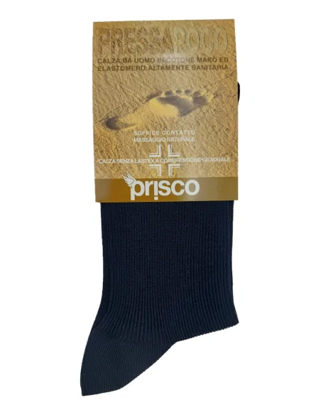 Prisco - PRESSAPOCO C - Calza corta a costine 1/1 elasticizzata (scatola da 6 paia)