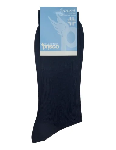 Prisco - SANISET C - Calza sanitaria corta a costine 1/1 rimagliata a mano (scatola da 6 paia)