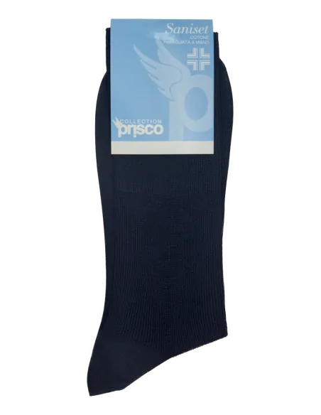 Prisco - SANISET C - Calza sanitaria corta a costine 1/1 rimagliata a mano (scatola da 6 paia)