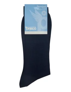 SANISET L - Calza sanitaria lunga a costine 1/1 rimagliata a mano (scatola da 6 paia)