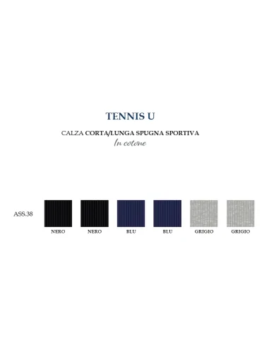 Prisco - TENNIS U C - Calza corta da tennis tinta unita (scatola da 6 paia)