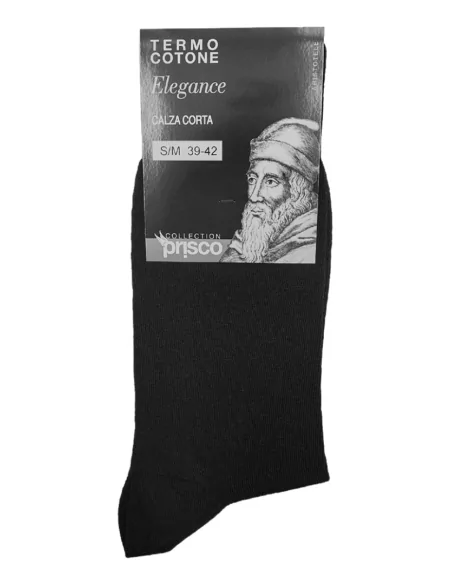 Prisco - ELEGANCE C - Calza corta rasata elasticizzata in termo cotone (scatola da 6 paia)