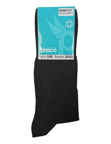 Prisco - SANICOT C - Calza corta rasata elasticizzata in termo cotone (scatola da 6 paia)