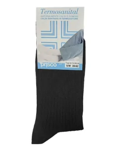TERMOSANITAL C - Calza corta a costine elasticizzata in termo cotone (scatola da 6 paia)