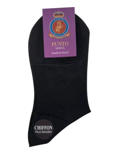 Punto - CHIFFON DC 1-1 - Calza corta in costa 1-1 rimagliata (scatola da 6 paia)