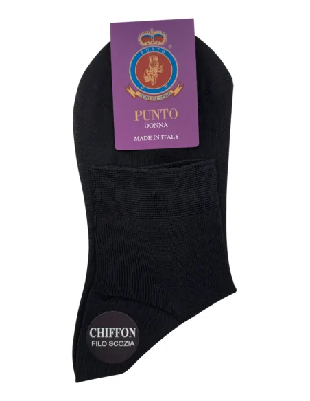 Punto - CHIFFON DC 1-1 - Calza corta in costa 1-1 rimagliata (scatola da 6 paia)