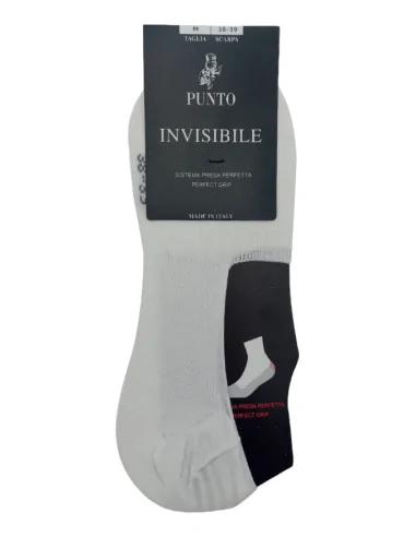 Punto - INVISIBILE D - Fantasmini rimagliata in Filo di Scozia (scatola da 6 paia)