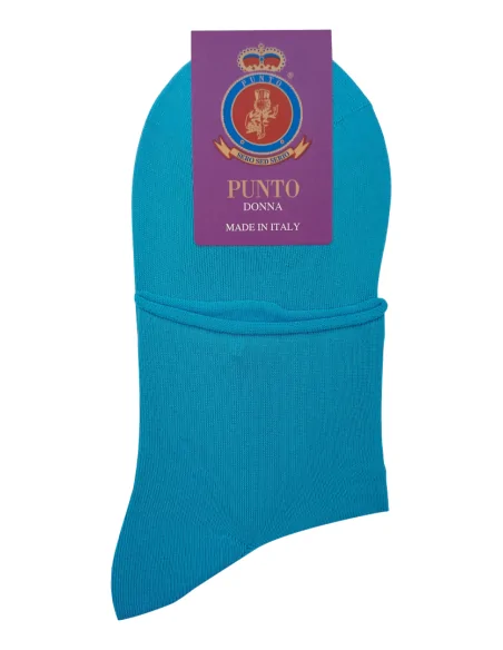 Punto - VOILE C - Calza corta in Filo di Scozia taglio laser (scatola da 6 paia)