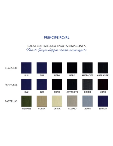 Punto - PRINCIPE RC - Calza corta rasata rimagliata (scatola da 6 paia)