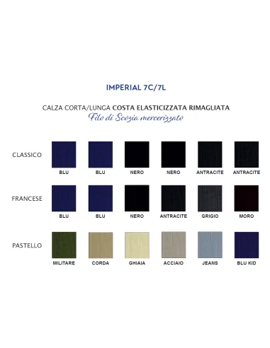 Punto - IMPERIAL 7L - Calza lunga a costine rimagliata elasticizzata (scatola da 6 paia)