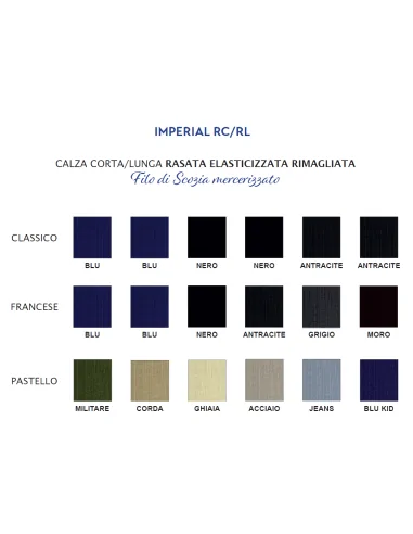 Punto - IMPERIAL RL - Calza lunga a costine rimagliata elasticizzata (scatola da 6 paia)