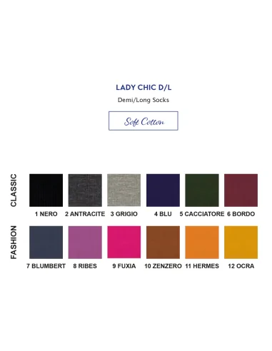 Punto - LADY CHIC C - Calza corta in caldo cotone (scatola da 6 paia)