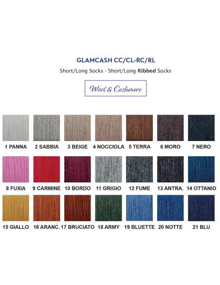 Punto - GLAMCASH CL - Calza lunga a costine lana & cashmere (scatola da 3 paia)