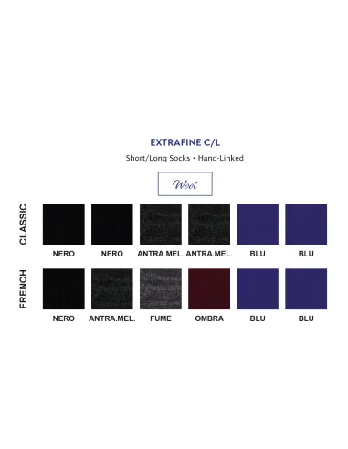 Punto - EXTRAFINE L - Calza lunga rimagliata a mano in lana (scatola da 6 paia)