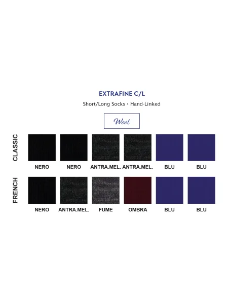 Punto - EXTRAFINE L - Calza lunga rimagliata a mano in lana (scatola da 6 paia)