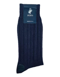 CASHWOOL C - Calza corta a costine lana & cashmere (scatola da 3 paia)