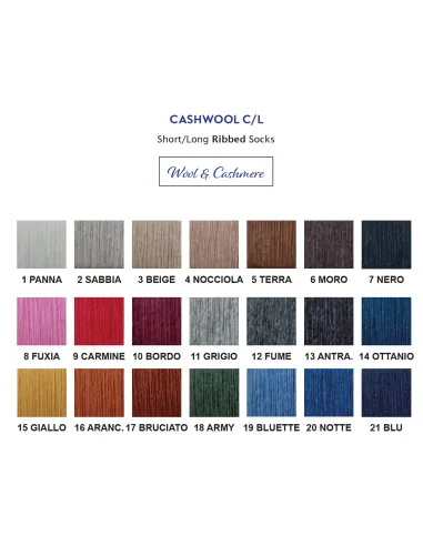 Punto - CASHWOOL L - Calza lunga a costine lana & cashmere (scatola da 3 paia)