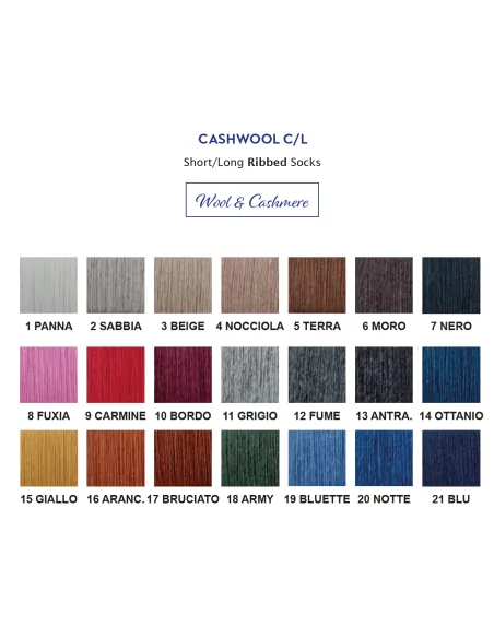 Punto - CASHWOOL L - Calza lunga a costine lana & cashmere (scatola da 3 paia)