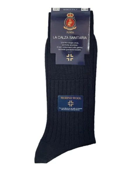 Punto - RELAX 7L - Calza lunga sanitaria costine in misto lana (scatola da 6 paia)