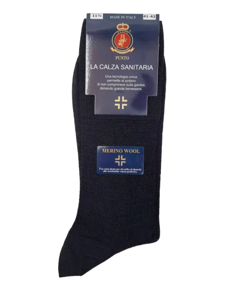 Punto - S. RELAX C - Calza corta sanitaria costa 1:1 in lana (scatola da 6 paia)