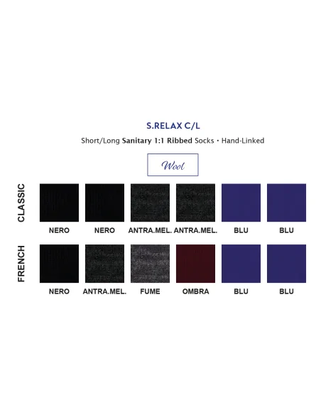 Punto - S. RELAX L - Calza lunga sanitaria costa 1:1 in lana (scatola da 6 paia)