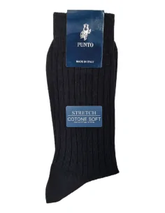 TOPCOT 6C - Calza corta a costine elasticizzata in caldo cotone (scatola da 6 paia)