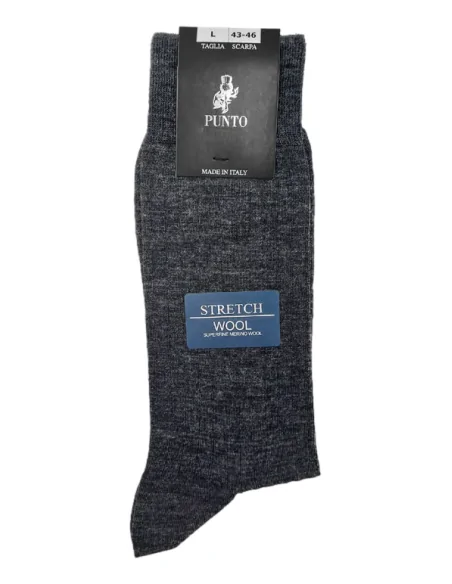 Punto - WOOLFINE 7L - Calza lunga a costine elasticizzata in lana Merino (scatola da 6 paia)