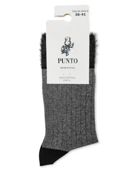 Punto - CLEO C - Calza corta in fantasia caldo cotone (scatola da 3 paia)