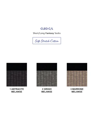 Punto - CLEO C - Calza corta in fantasia caldo cotone (scatola da 3 paia)