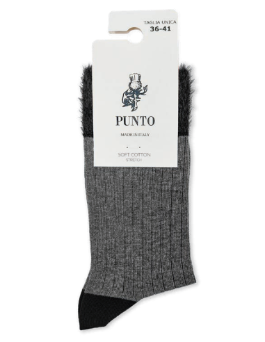 Punto - CLEO L - Calza lunga in fantasia caldo cotone (scatola da 3 paia)
