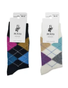 Punto - LADYCASH C - Calza corta in fantasia lana & cashmere (scatola da 3 paia)