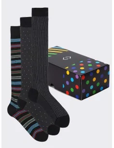 1912 - Art. MUIBX001 - Confezione regalo da uomo base nero (3 paia)