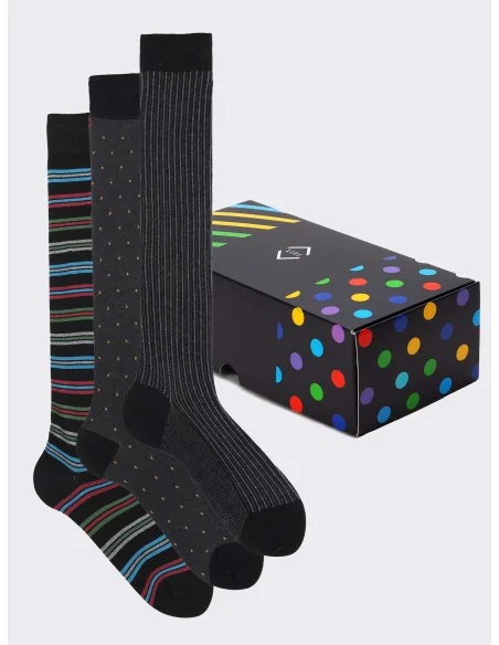 1912 - Art. MUIBX001 - Confezione regalo da uomo base nero (3 paia)